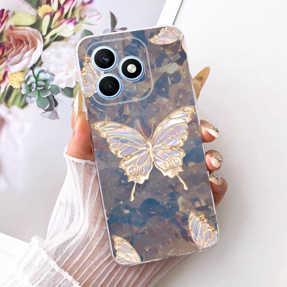 For Honor X8d 4G Case Cute Love Heart Painted Cover Soft Silicone Slim Phone Case For Honor X8d X 8d HonorX8d 4G Back Cover Bags