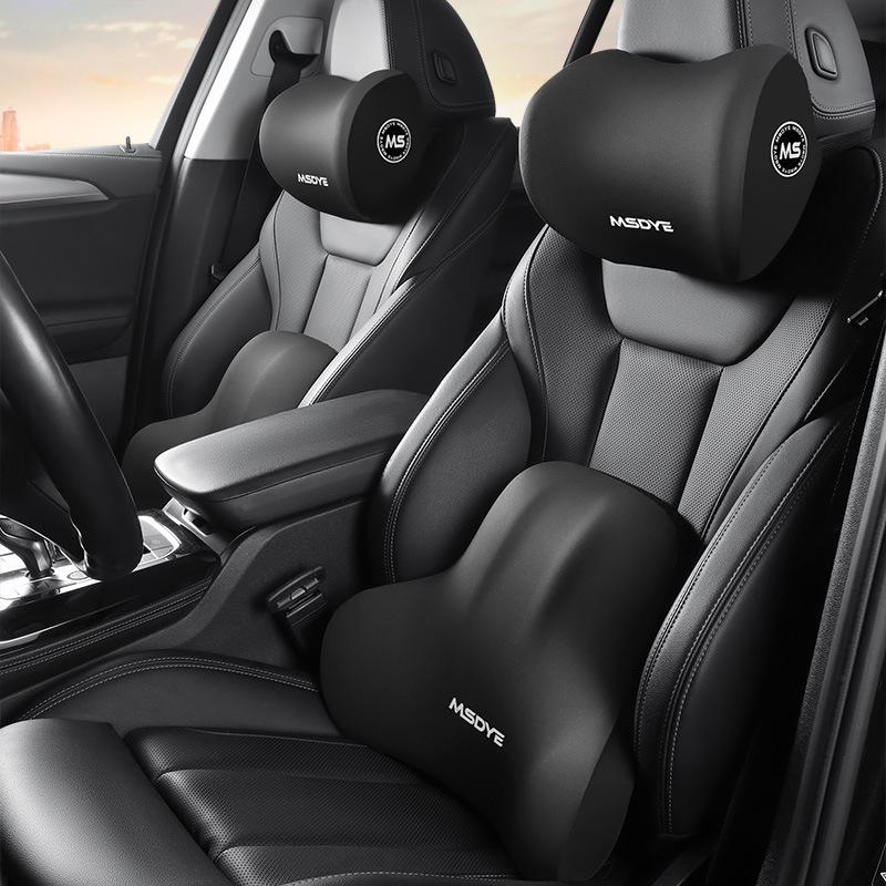 Memory Foam Car Headrest Cushion with Lumbar Support and Shoulder Pillow for Ultimate Comfort On the Road.