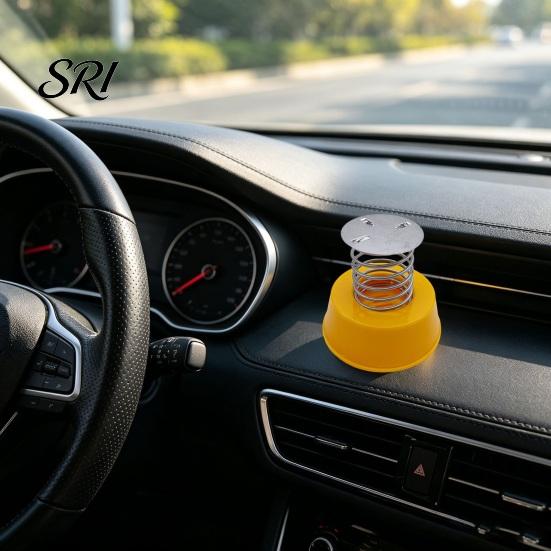 Bumpy Road Car Ornament Ornaments Spring Base Stable DIY Interior Decoration Structure Doll Holder Rocking Music Effect Dashboard Stress Relief