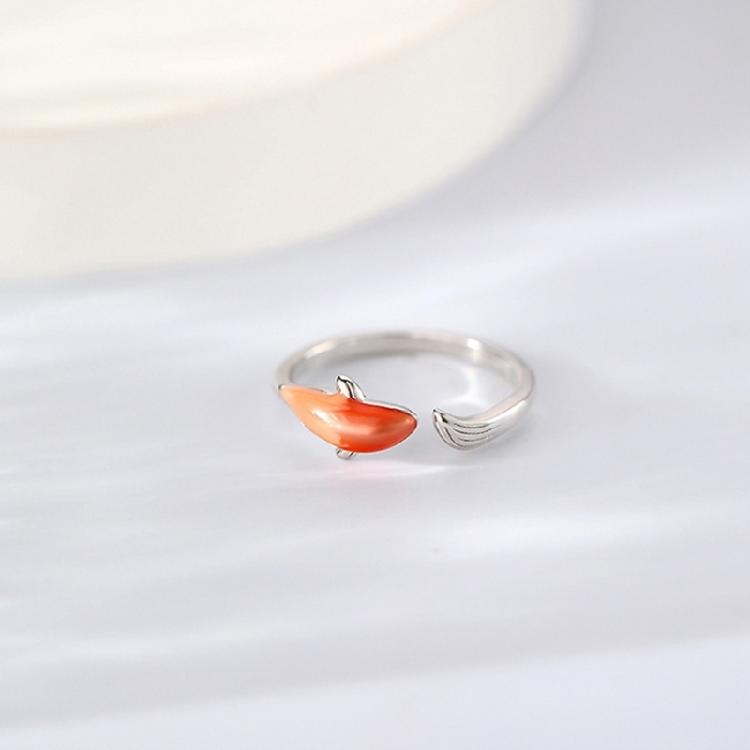 Gradient Lucky Carp Rings Kois Fish Open Rings for Trendsetters Unique Ornament