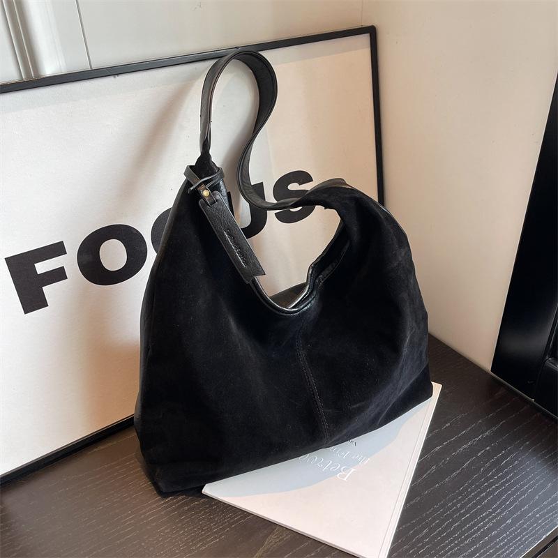 

Замшевая сумка-тоут на плечо: Модная, Вместительная, Сумка в простом стиле 37*25*11 cm