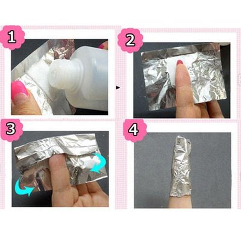 50Pcs/100Pcs Aluminium Foil Nail Art Soak Off Acrylic Gel Polish Nail Removal Wraps Remover Makeup T