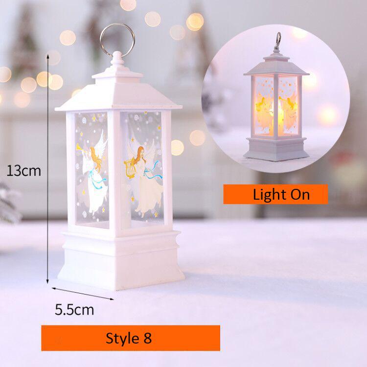 Santa Claus Snowman Lantern Light Merry Christmas Decoration For Home Christmas Tree Ornament Xmas Gifts Navidad 2024 New Year