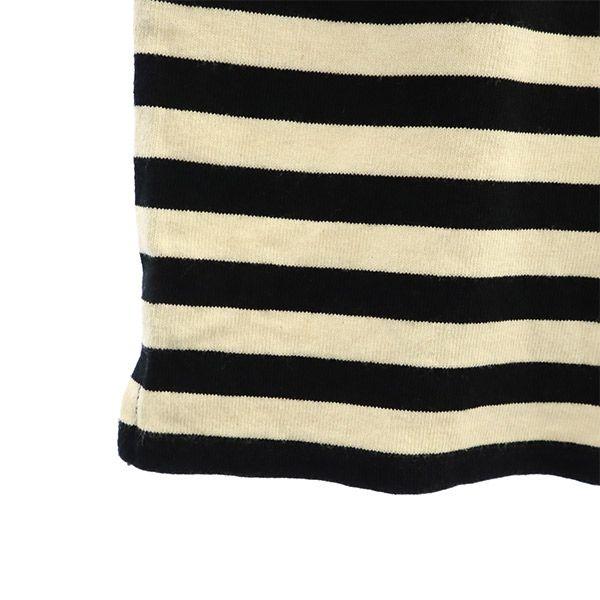 RHC Made In Japan Border Long Sleeve Boat Neck T-shirt Women Used