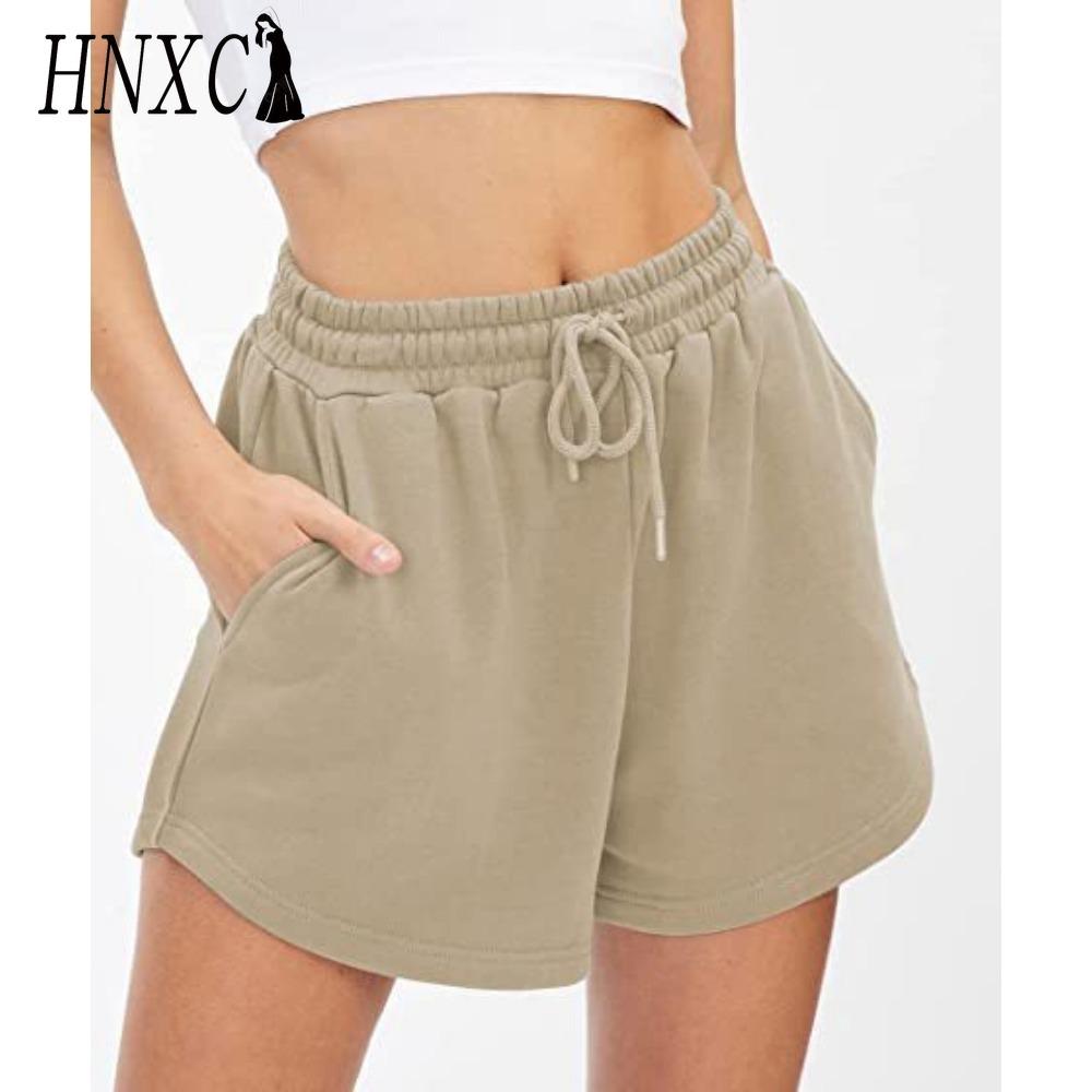 

HNXC Женские модные повседневные брюки и капри с однотонным принтом XXL бежевый