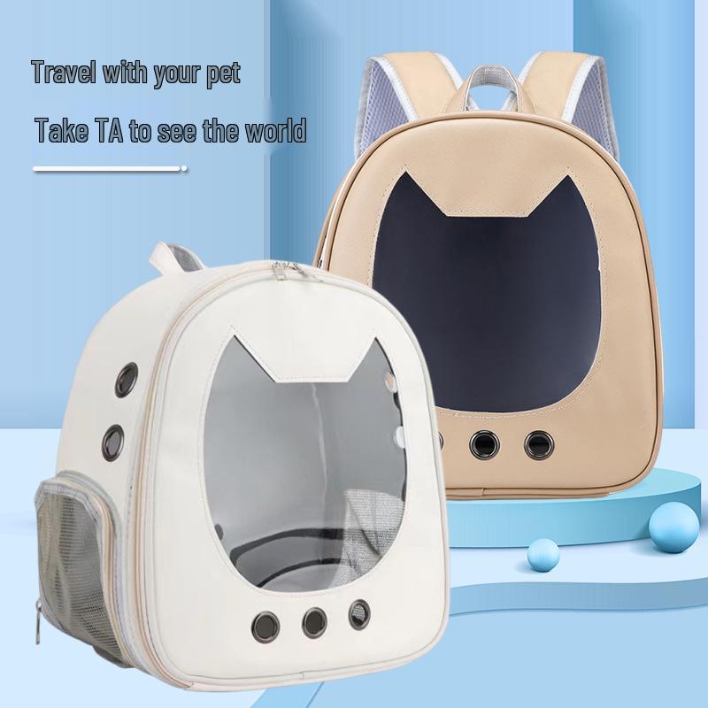 Transparent Portable Cat Backpack: Spacious, Breathable, Comfortable Pet Carrier for Outings
