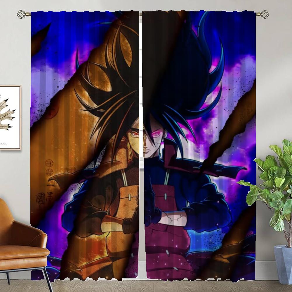 Halloween Dekoration N-Narutoes Elegante Raumvorhänge für Wohnzimmer Heim-Innenvorhänge 2 Stück Trennwände Schattenspendende Vorhänge