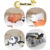 Cat Plush Pencil Case Bear Patterned Stationery Storage Bag Student Gift Present