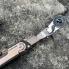 711L Flat End Flex Head EDC Ratchet Wrench Multi-Tool Flat Bit Adapter Driver Accessory