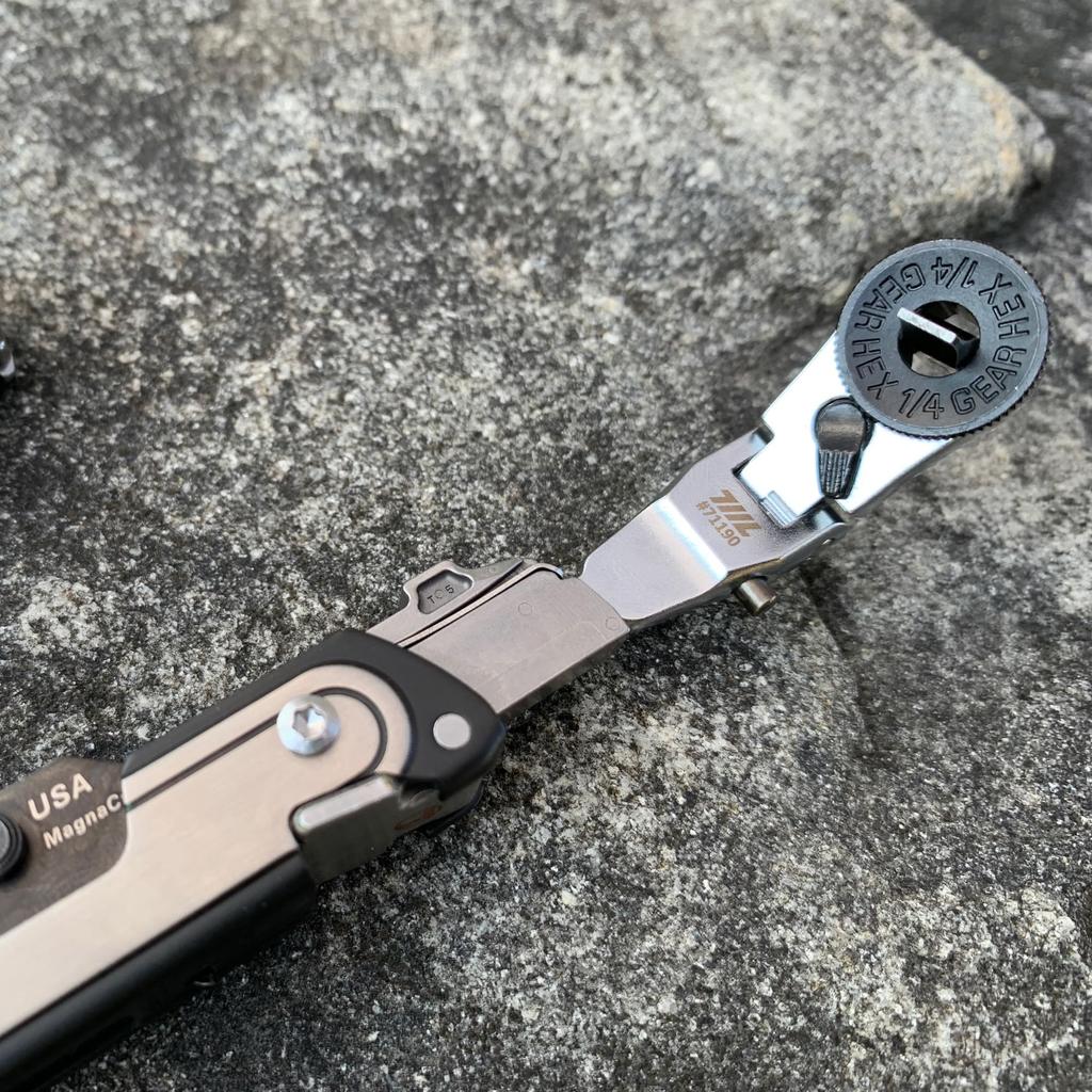 711L Flat End Flex Head EDC Ratchet Wrench Multi-Tool Flat Bit Adapter Driver Accessory