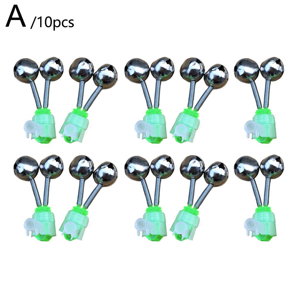 10pcs Fishing Bite Alarms Fishing Rod Bells Tip Clip Bells Accessory Fish Pole Bites ABS Outdoo R5Y4