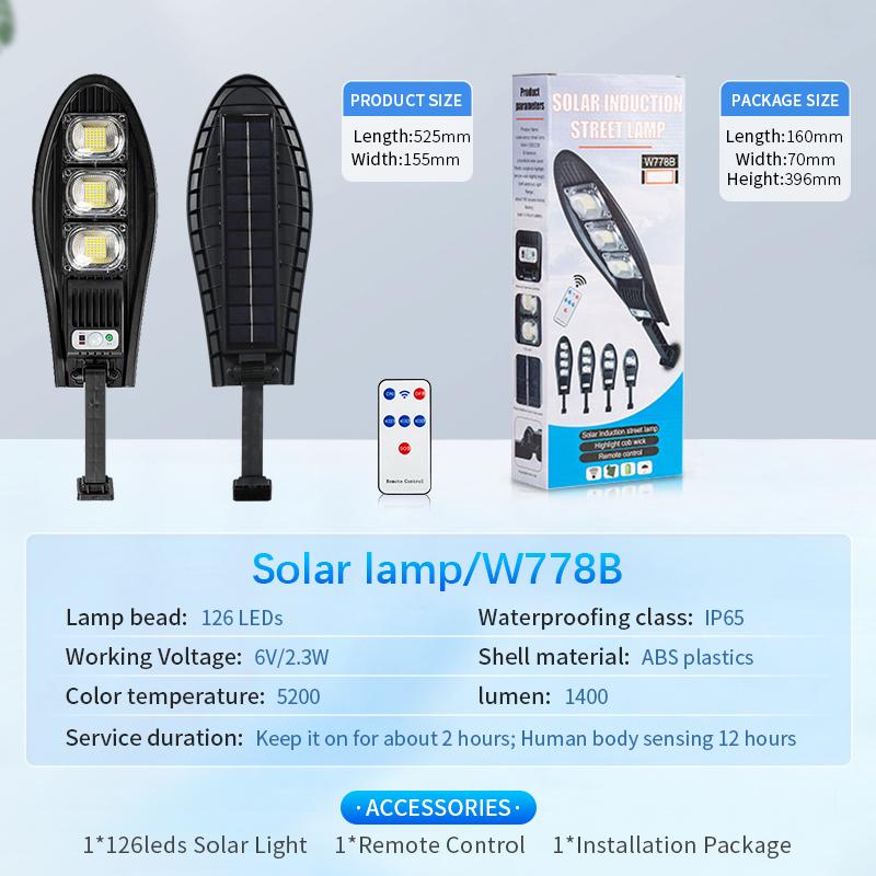12000W 6COB Solarstraßenlaterne IP65 wasserdichte Innenhofleuchte 3-Modus einstellbare Gartenleuchte PIR-Bewegungssensor Innenhofwandleuchte