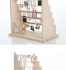 Solid Wood Jewelry Display Stand: Earring, Necklace & Bracelet Organizer.