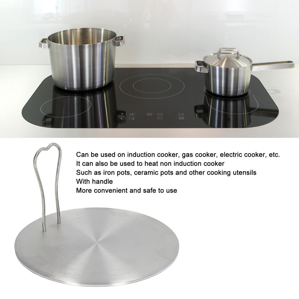 Heat Diffuser Plate Stainless Steel Induction Plate Electric Induction Cooker Diffuser Adapter for Home Kitchen