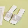 Fashion 2025 New Ladies Shoes Best Seller Women's Slippers Fashion Crystal Daily Slippers Women Summer Open Toe Plus Size Flat Slippers