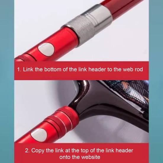 1 Set Fishing Landing Net Head Connector 8MM Quick Release Dip Net Rod Adapter Alloy Converter Fitting Fishing Accessories