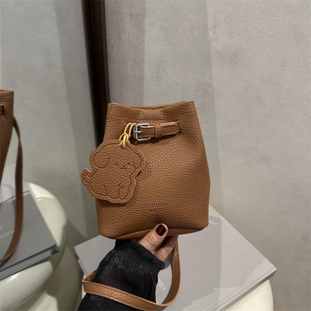 Pu Leather Basket Bag Designer Women's Shoulder Bag Fashionable Crossbody Bag Ladies