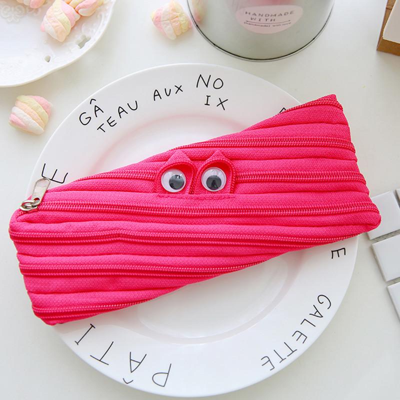 Entzückendes Canvas Reißverschluss Federmäppchen Für Kinder Niedliche Kreative Koreanischer Stil Schreibwaren Tasche