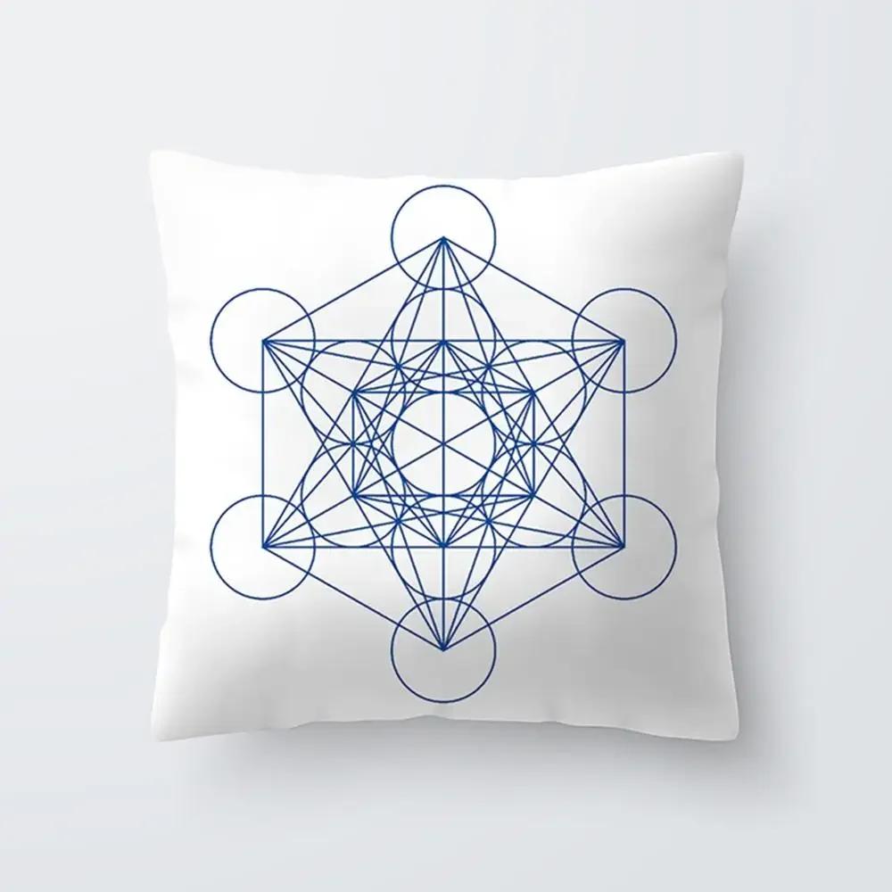 Bedroom Pillowcase Living Room Sofa Car Seat Chair Home Office Waist Cushion Cover Blue Simple Modern Home Decor