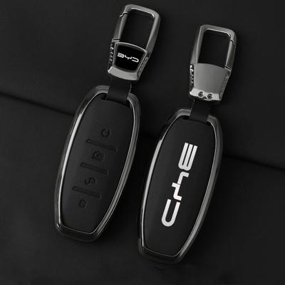 Car Key Fob Case For Byd Atto 3 Han Ev Dolphin Lied Tang Dm Qin Plus Song Pro Max Yuan Car Key Case Zinc Alloy Leather Case