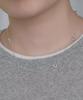 Postlude [Silver] Rough Wire Heart Chain Necklace (Short)