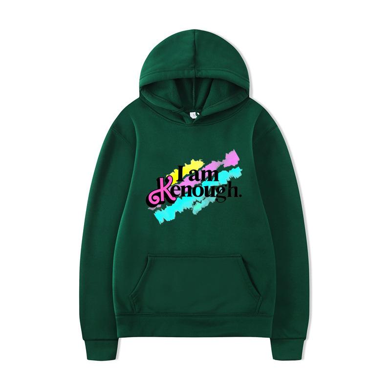 I Am Kenough Hoodies Print Fashion Sweatshirt Hip Hop Casual Unisex Autumn Winter Oversize Fleece Streetwear Tops