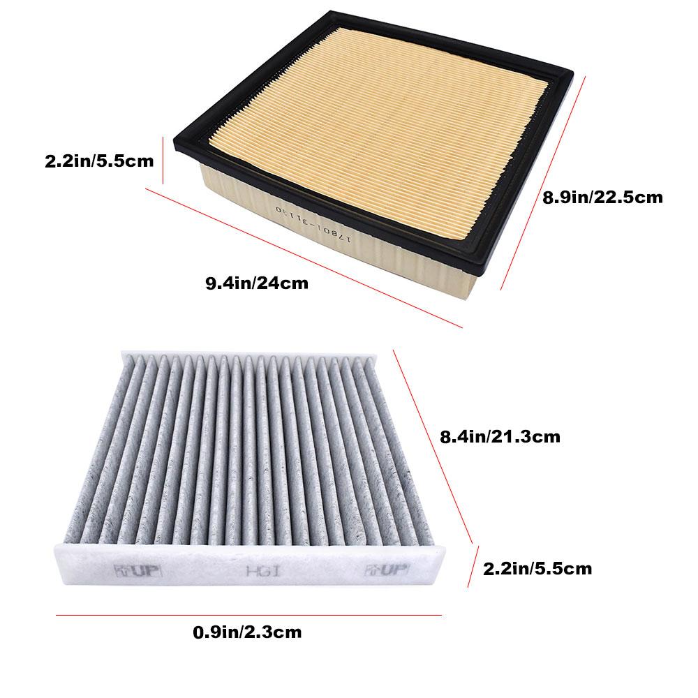 

Engine Air Filter Auto Cabin Air Filter with Activated Carbon For Toyota Camry Sienna Avalon Highlander 2011- #17220-RV0-A00 2pcs