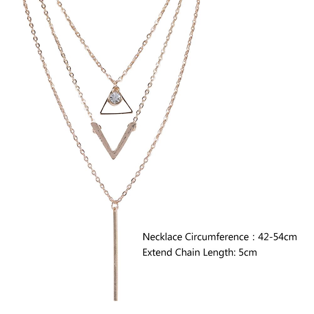 Fashion Lady Women Jewelry Multi layer Necklace Clavicle Chain Collar Pendant Accessory