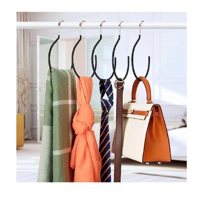Rutschfeste Kleiderbügel für Schalringe aus Metall, Schrank-Organizer, Zubehörhalter für Krawatten, Schals, Gürtel, kreisförmiger Kleiderständer, 2er-Pack