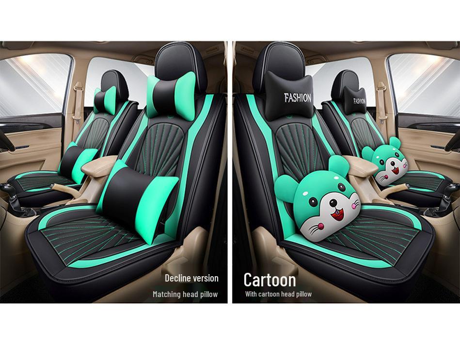 2020 Full Coverage Cartoon Leather Car Seat Cushion