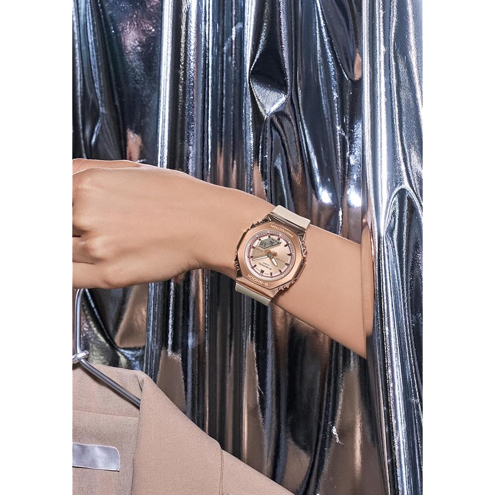 Casio G-Shock GM-S2110PG-4AJF Mid-Size Women's Watch Metal Covered Eco-Friendly Material Pink Gold Pink