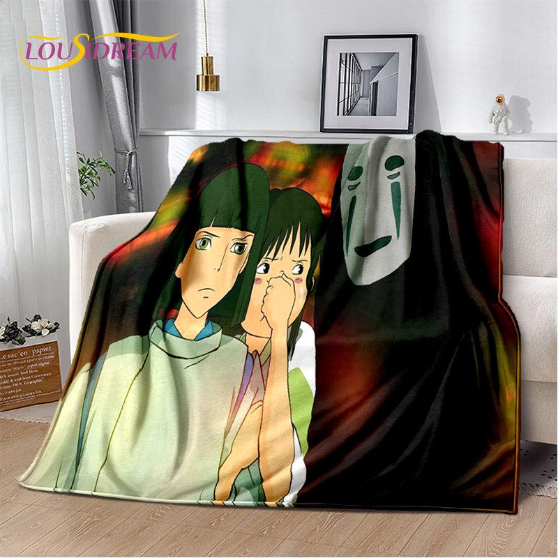 Spirited Away Cartoon Anime Soft Plush Blanket,Flannel Blanket Throw Blanket for Living Room Bedroom Bed Sofa Picnic Cover Kids