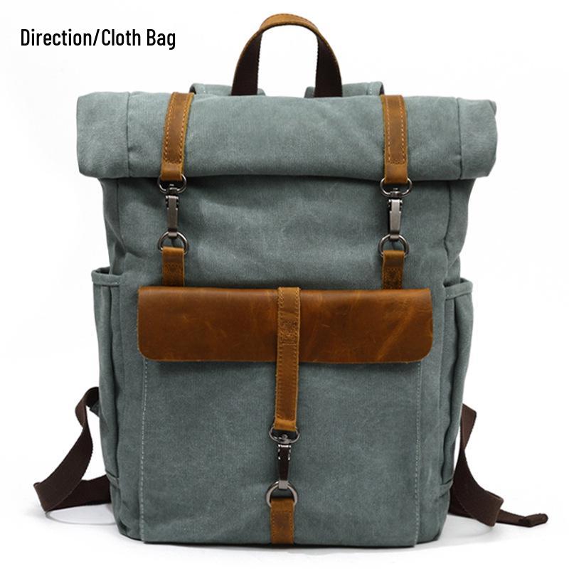 Retro Washable Canvas Backpack: Large Capacity Convertible for Laptop, Casual Travel, and Outdoor Adventures