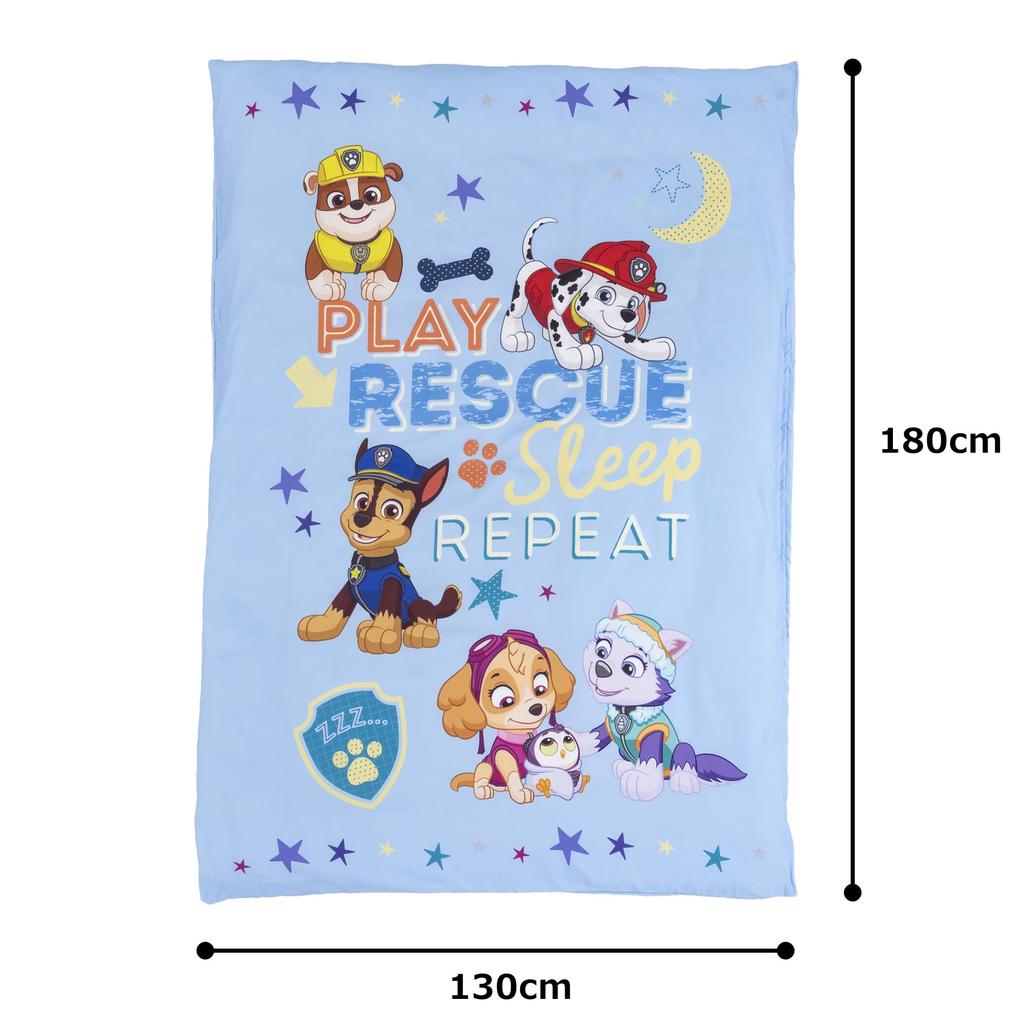 MORIPiLO Paw Patrol Duvet Single Patrol Friends Soft Peach Junior Cute Character by Morishita Pillows Cover, (Paw Skin), Size, Children's, Blue,