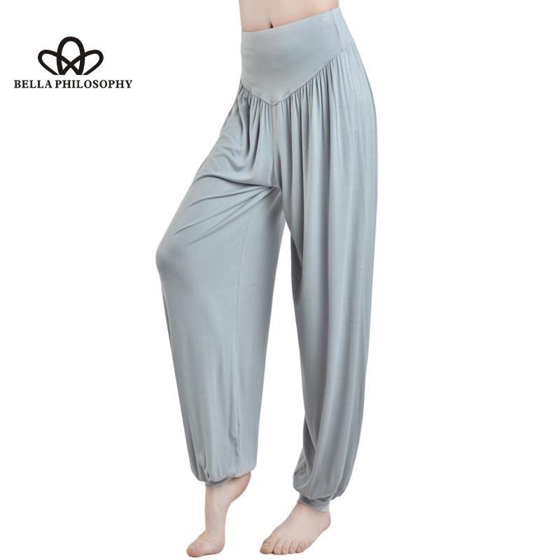 Women's Yoga Pant Elastic Lady Pants Loose Modal Cotton Soft Dance Harem Pants Sports