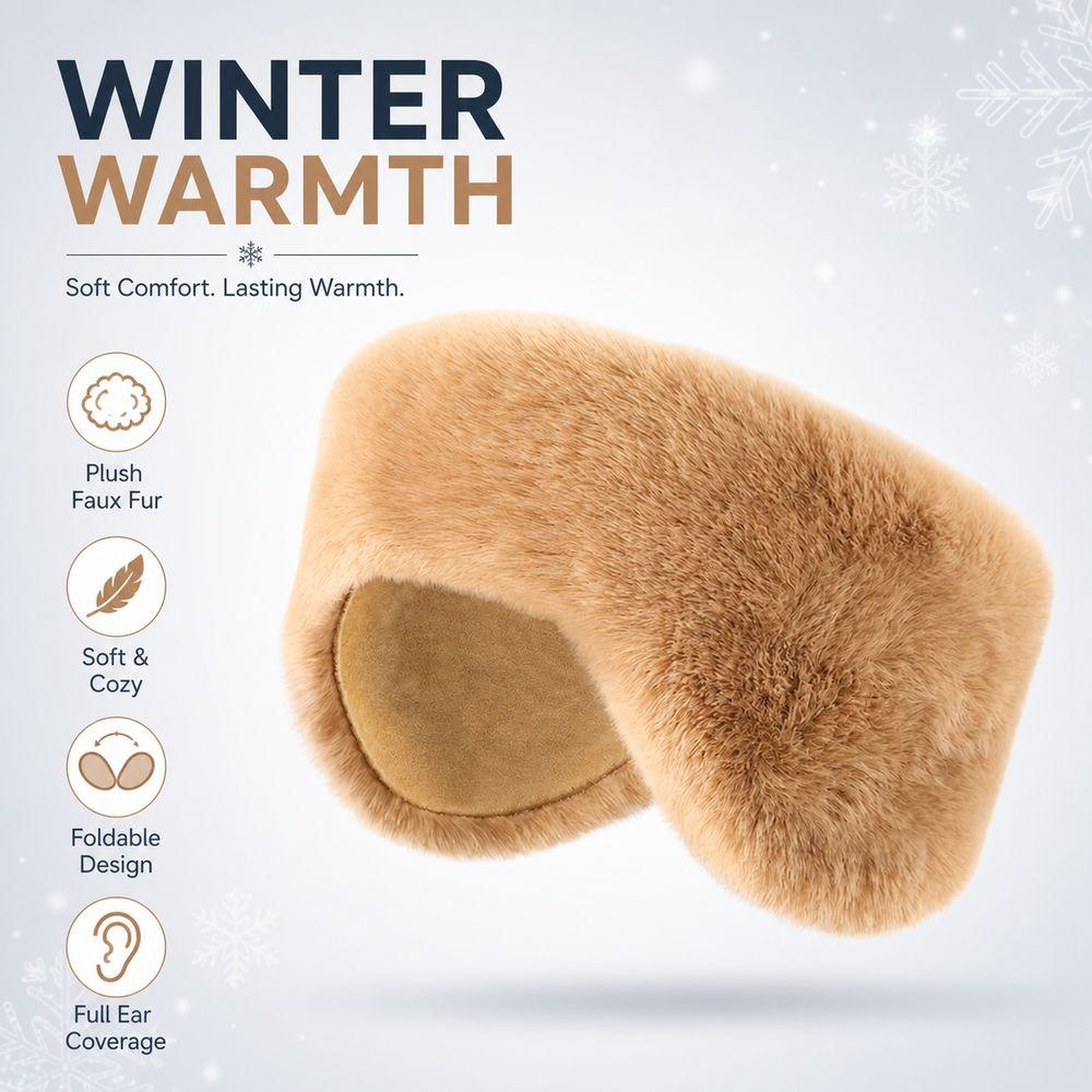 Foldable Earmuffs Winter Ear Warmers Soft Plush Plush Ear Muffs New Faux Fur Earmuffs for Car Fuse