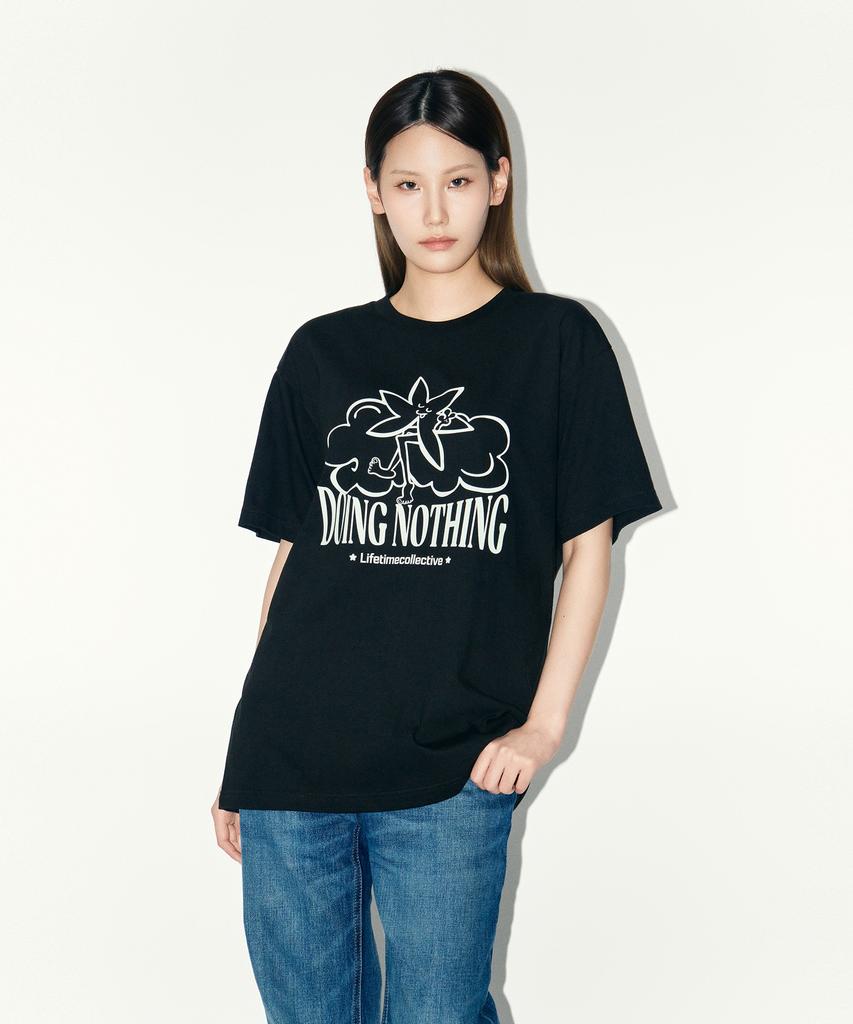 Laipeutaimkollegtibeu Doing Nothing Short Sleeve T-Shirt Black