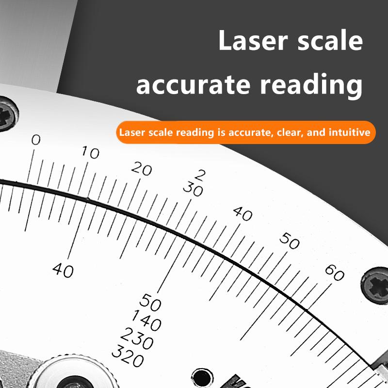 0-320 Degree Precision Bevel Protractor Angle Finder Stainless Steel Vernier Scale For Woodworking Metalworking Machining