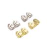 Double Teeth Hip Hop Copper Grillz Shiny Cross Grillz Exquisite Tooth Caps  Role Play Performance