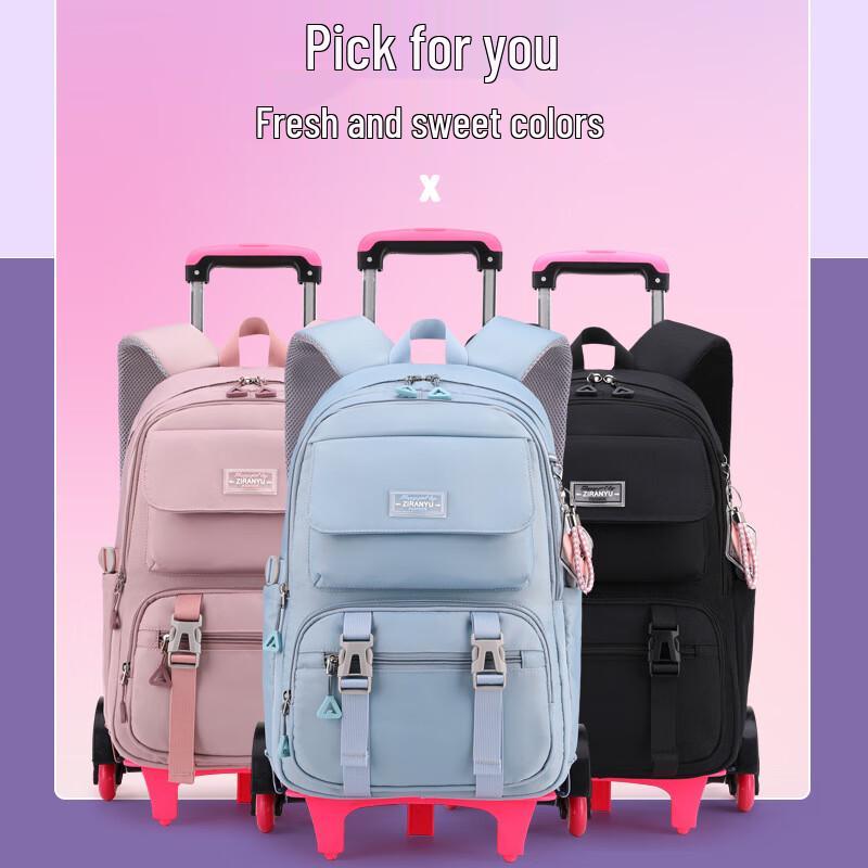 ZIRANYU Lightweight Trolley School Bag for Students