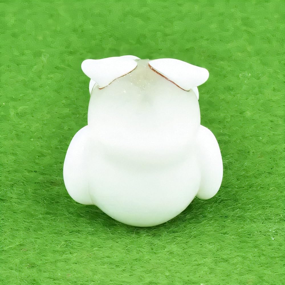 Four Cart Cute Handmade Glasswork White Plum Blossom Owl