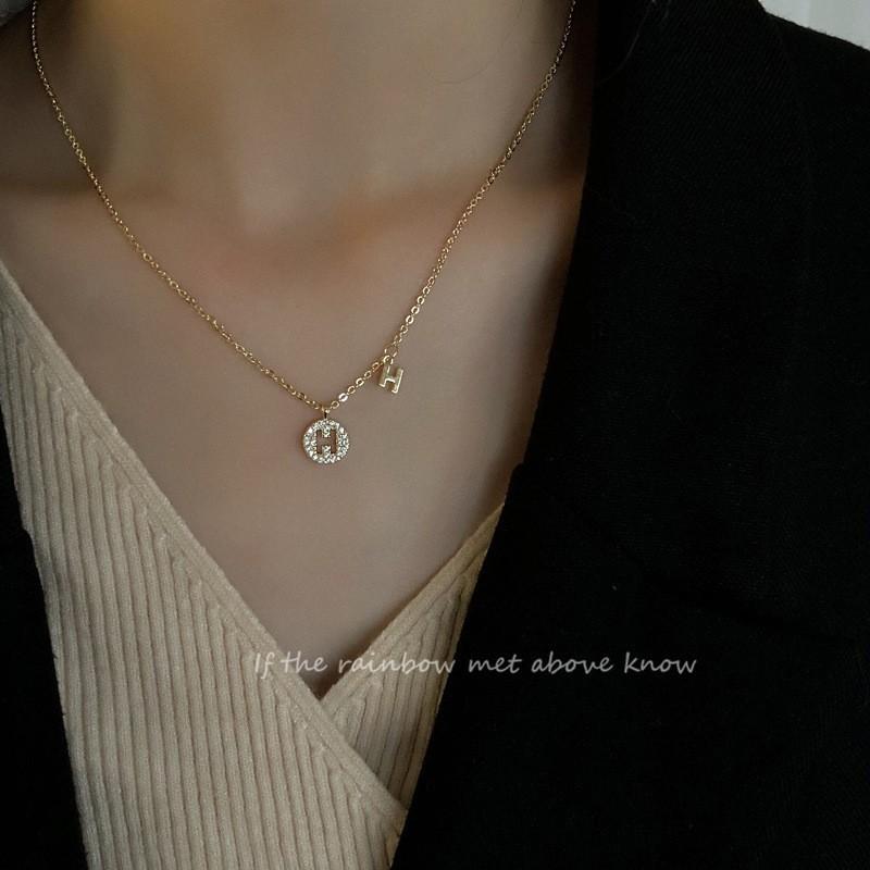Temperament Water Drop Necklace Women'S Light Luxury Niche Senior Design Sense Student Girlfriend Tassel Clavicle Chain