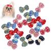 20PCS Polyester Pet Bowknot Elastic Cord Headwear Decoration Accessory for Cats Dogs