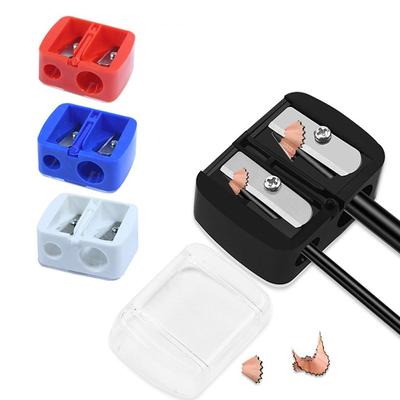 2 Adet Mini Çift Delikli Kalemtıraş Plastik Bileme Ucu Ince Aletler Kadın