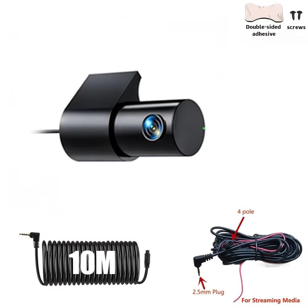 QOZ 1080P AHD Rear Camera 4 Pin 2.5mm Jack Reverse Image Cam Only for Dash Cam Carplay Support CVBS CVI TVI Format 10M