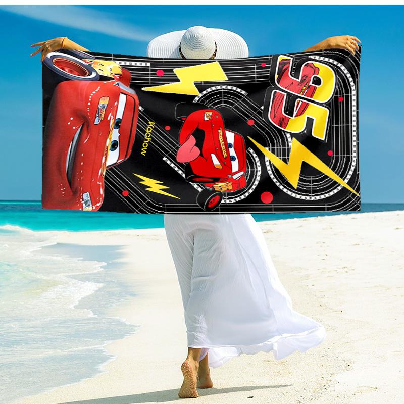 1pc Mcqueen beach towel,quick drying absorbent beach towel,outdoor sports swimming beach towel,Soft and comfortable Y71813