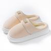 Simple Line Drag Cotton Shoes Autumn and Winter Indoor Home EVA Sole, Thick-soled Warm Cotton Slippers