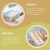 2Pcs Refrigerator Egg Organizer Case Stackable Freezer Egg Storage Box Heavy Duty Plastic Fridge Container 24 Slot Secure Lid
