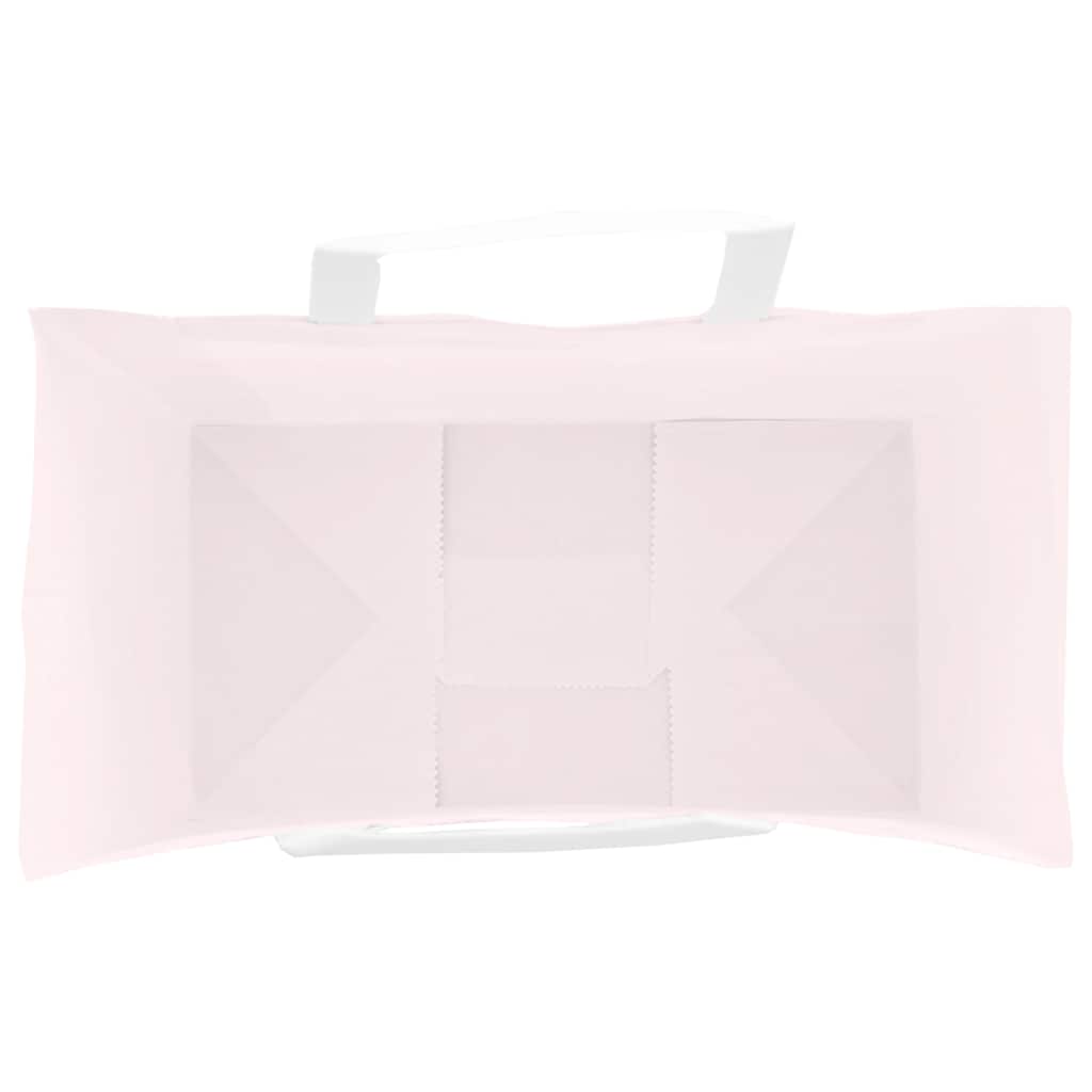 Paper Shopping Bags 250 Pcs with Handles Pink 15 X 8 X 21 Cm