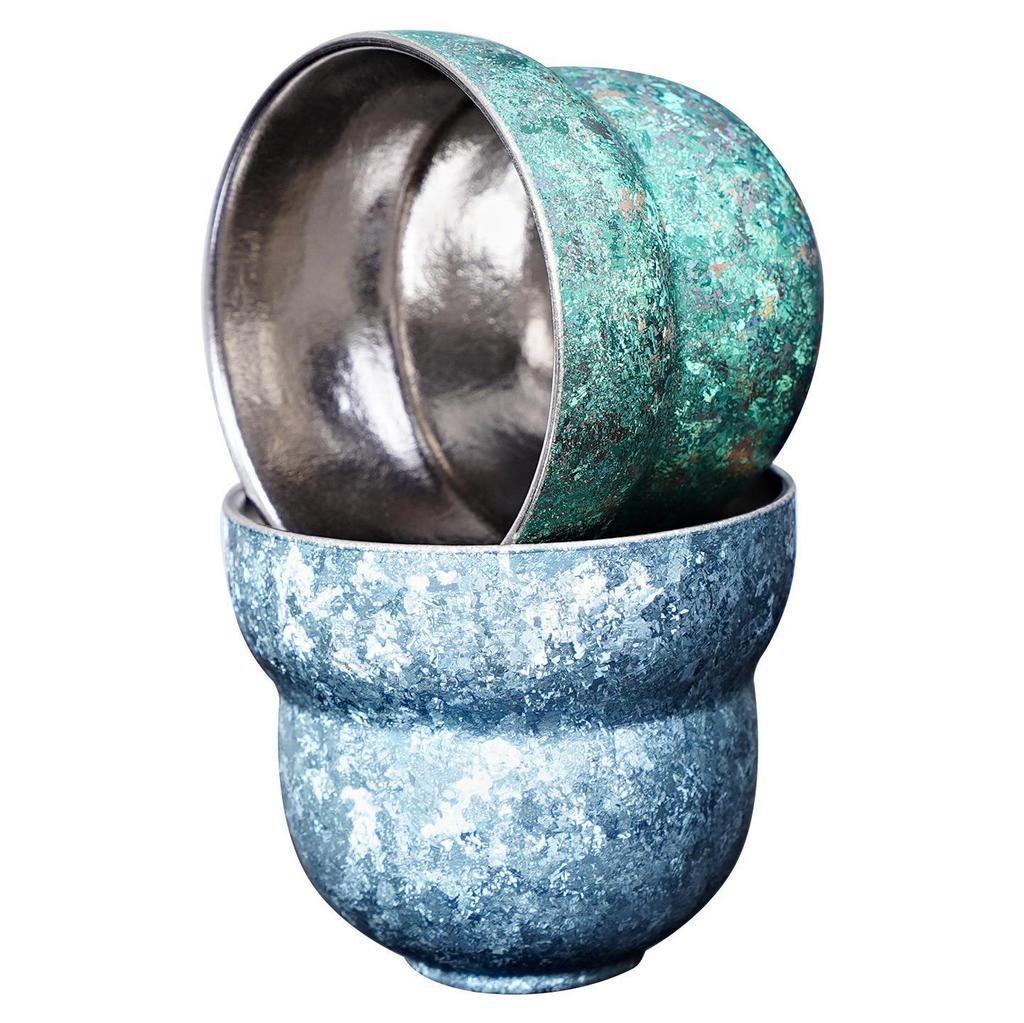Large Pure Titanium Double-Layered Ice Flower Gourd Tea Cup - Portable, Antibacterial, Insulated & Drop-Resistant